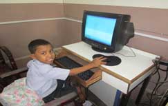 Kid enjoying Computer exploring!
